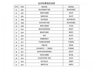 合作经典项目业绩